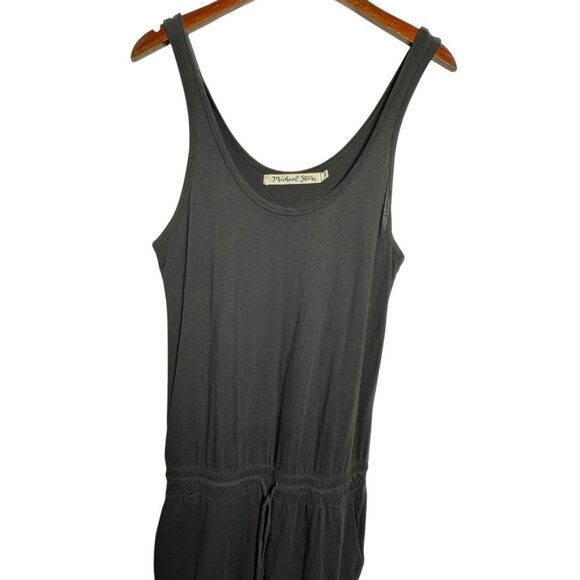 Michael Stars Black Tank Crop Jumpsuit Modal Cotton Made USA Style 9580 medium - Picture 4 of 10